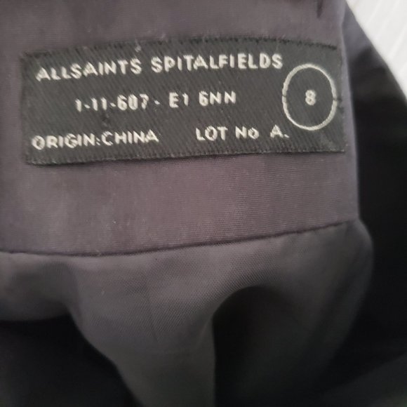 All Saints Spitalfields Gainsborough Black Embellished Cocktail Dress UK… - Picture 6 of 9